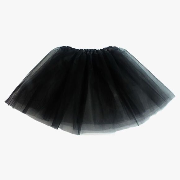 NWOT Girls Tutu Classic Elastic 3 Layered black Tulle Skirt toddler ballerina - Picture 7 of 7